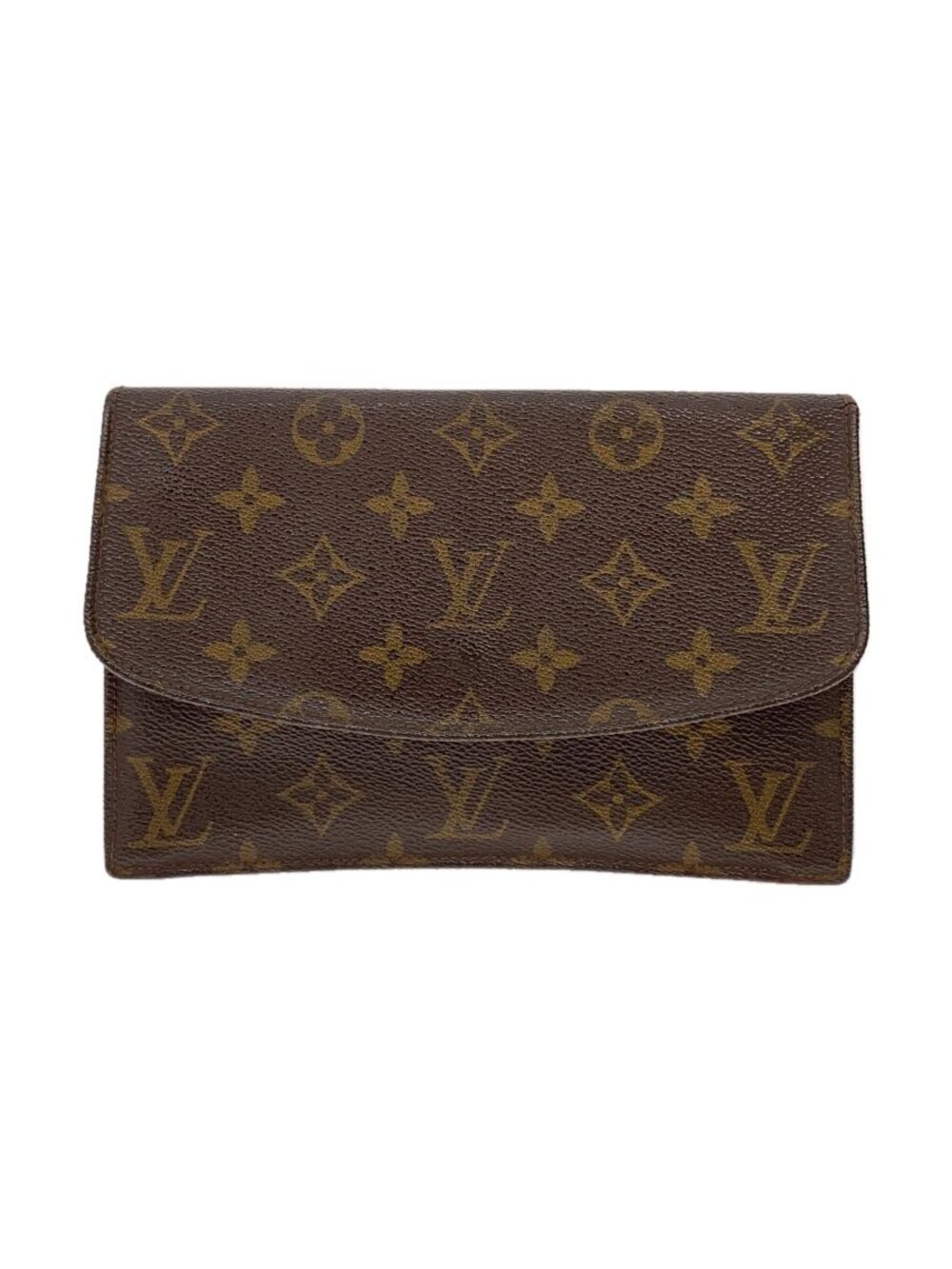 Louis Vuitton Pochette Rabba Canvas Leather Brown